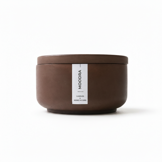 Velur - Lumânare parfumată în vas de ceramică maro