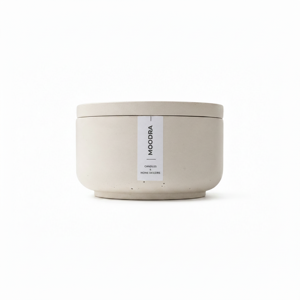 Alba - Lumânare parfumată în vas de ceramică crem