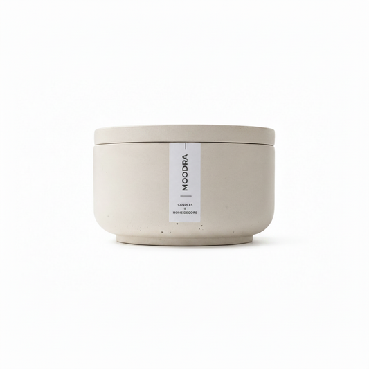 Alba - Lumânare parfumată în vas de ceramică crem